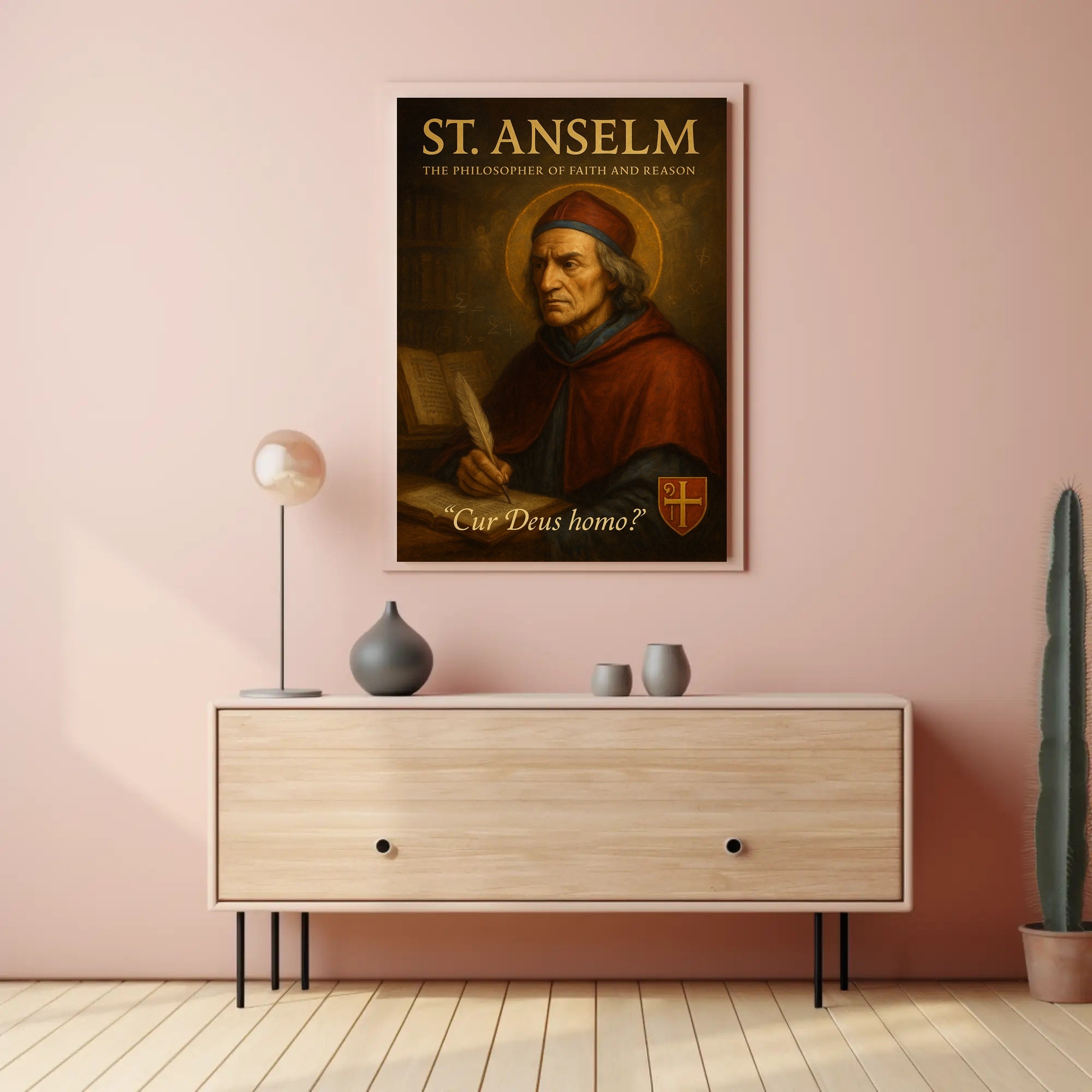 St. Anselm Scholar Portrait: Cultural Heritage Poster PosterGoat