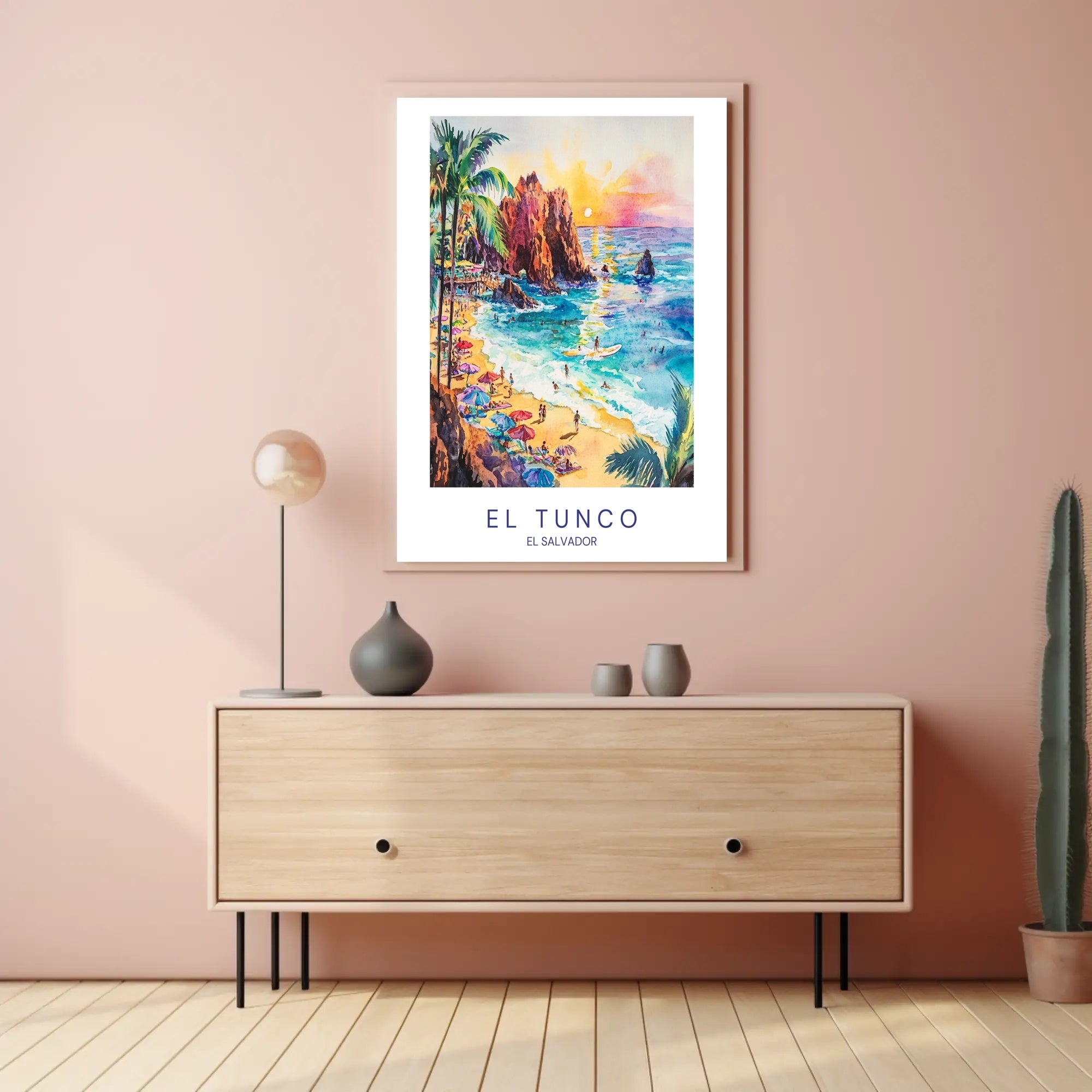 El Tunco Beach Paradise Poster PosterGoat