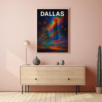 Dallas Skyline Photography Realism Wanderlust Poster