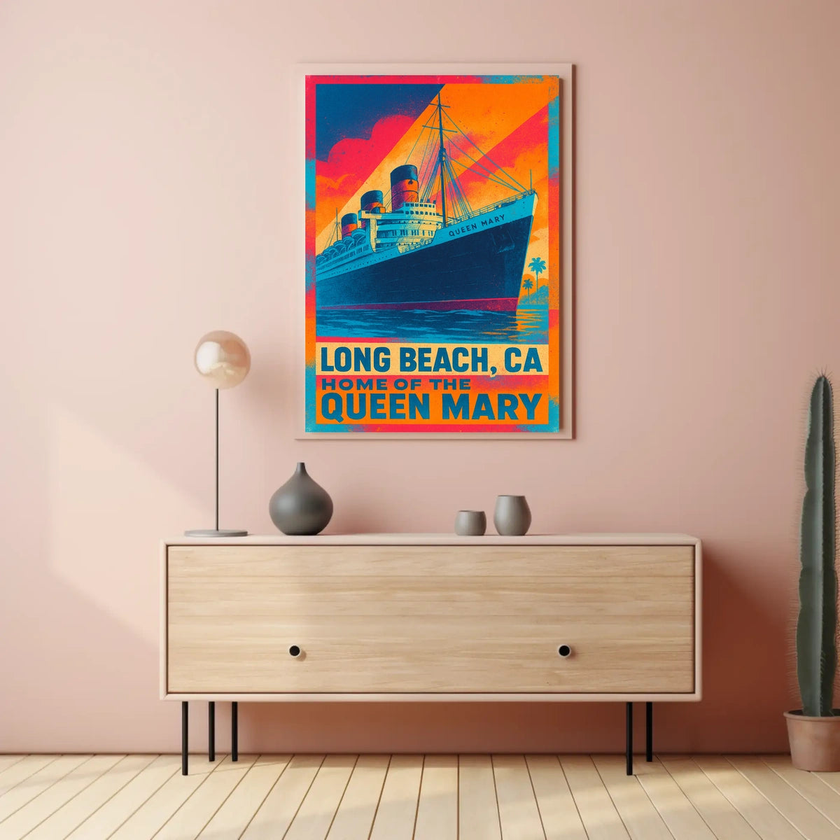 Long Beach, CA Home of the Queen Mary Poster