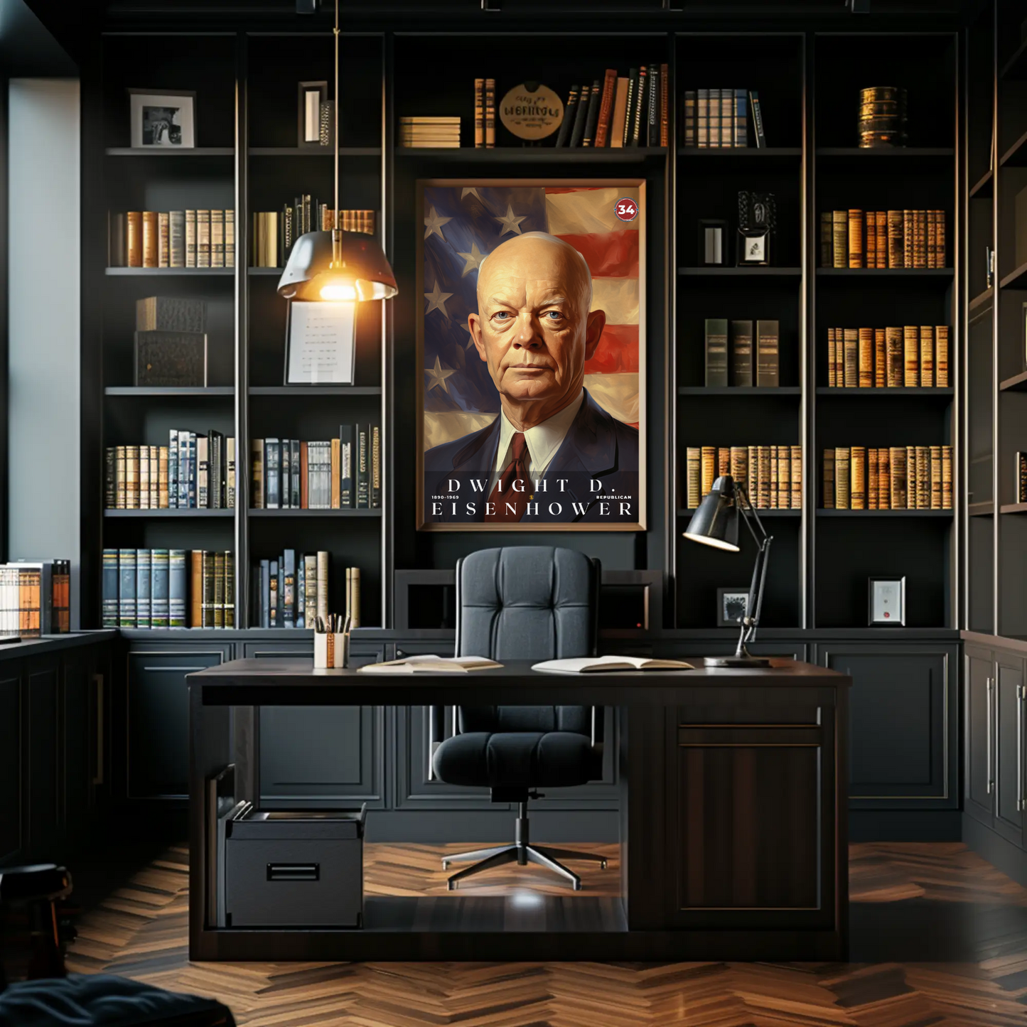 Dwight Eisenhower 34th President Of The United States Portrait