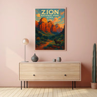 Zion National Park, Utah Sunset Poster