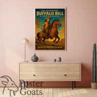 Buffalo Bill Poster Vintage Western Frontier Wall Art