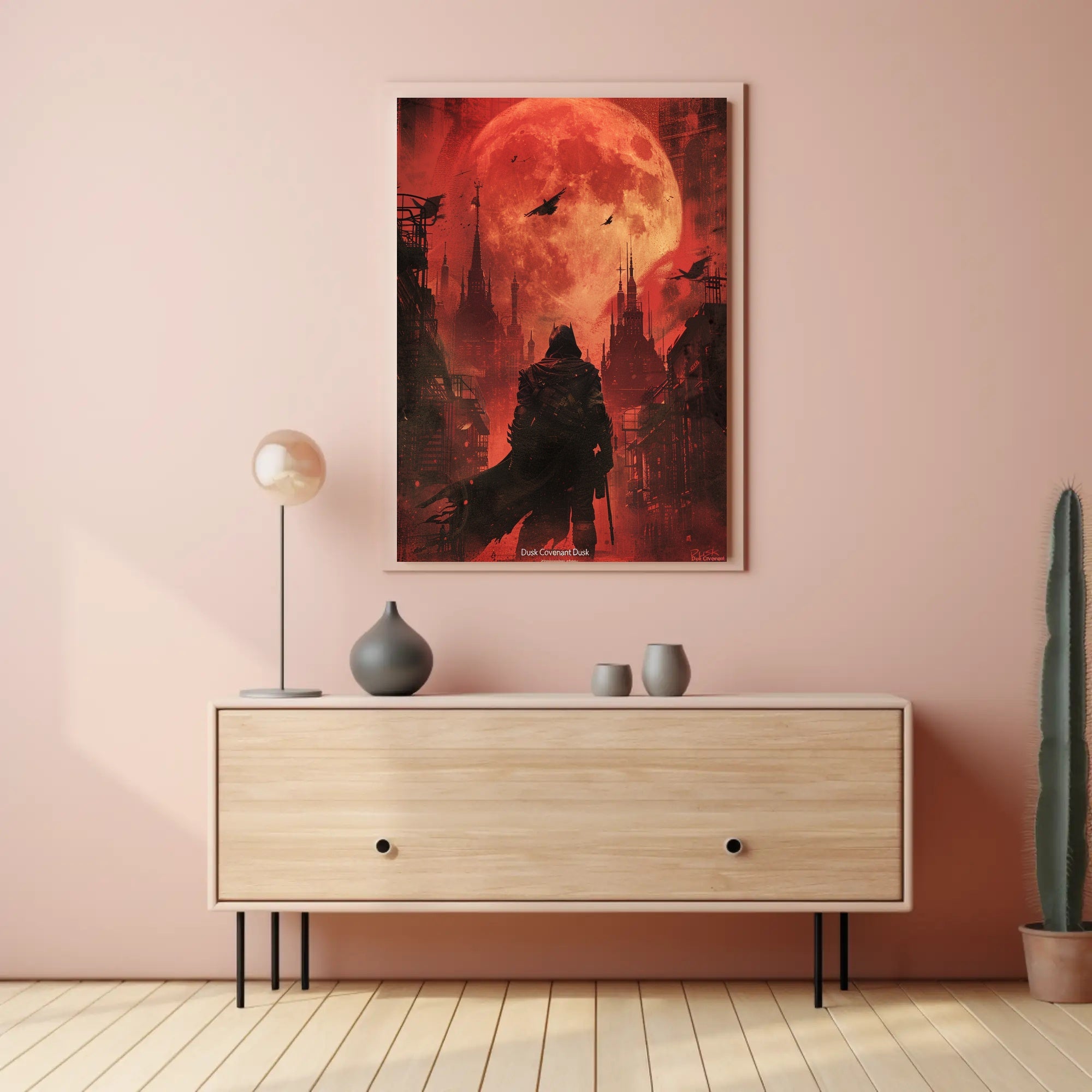 Eerie Urban Moonlit Silhouette - Fantasy or Mythology Poster PosterGoat