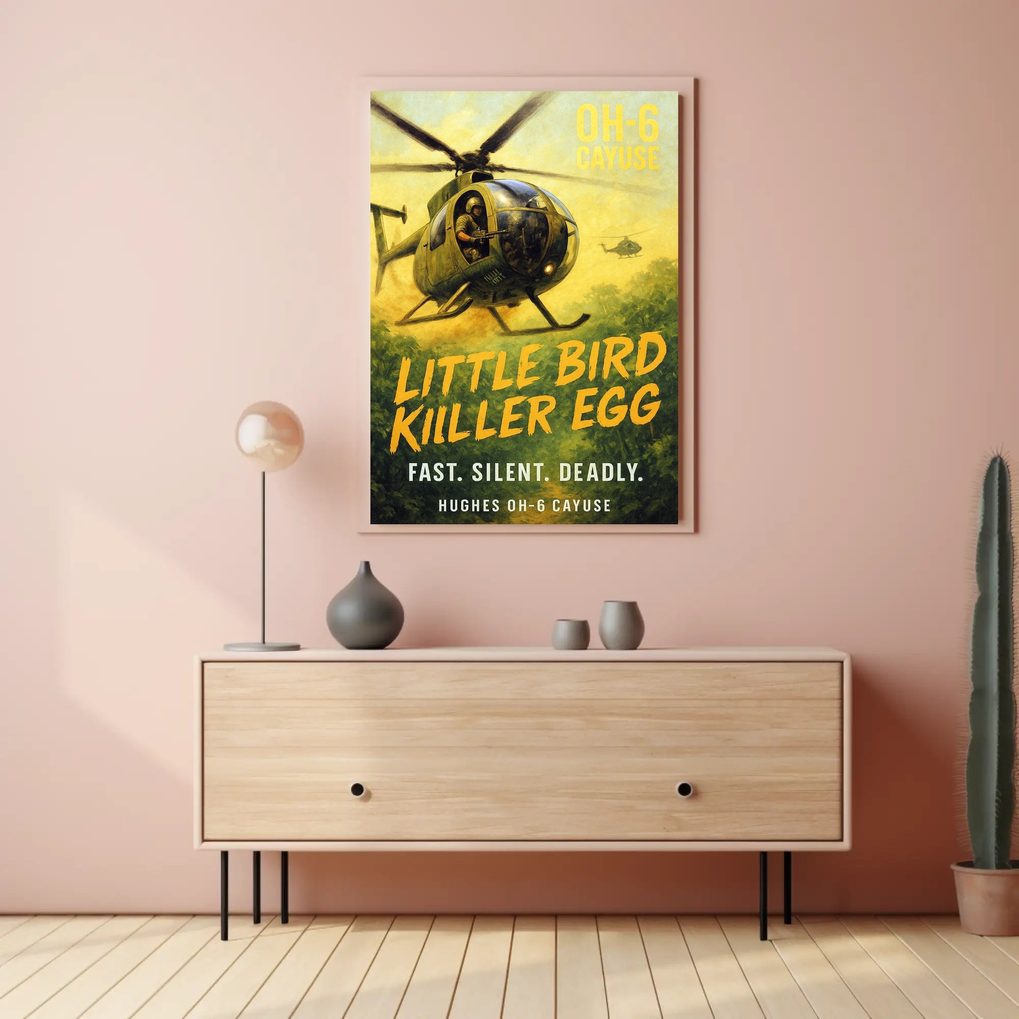 Hughes OH-6 Cayuse Little Bird Killer Egg Poster PosterGoat