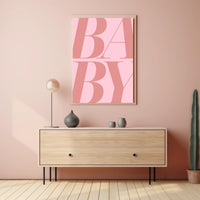 BABY Typography Nursery Decor in Minimalist Poster Style PosterGoat