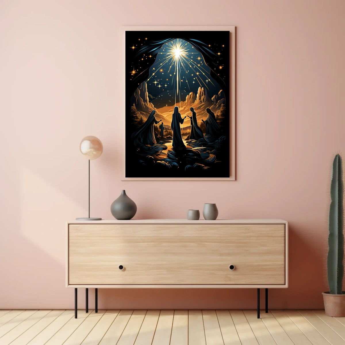 Celestial Gathering Landscape Surrealism Poster