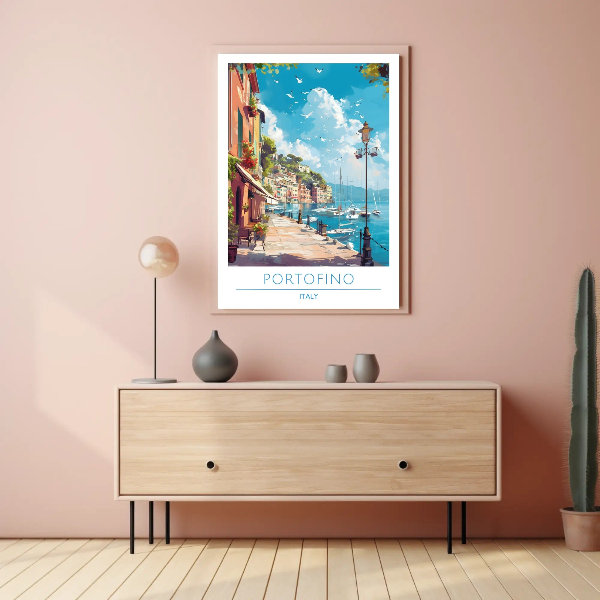 Portofino Seaside Village Travel Poster