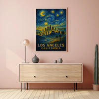 Starry Night Over Los Angeles Poster