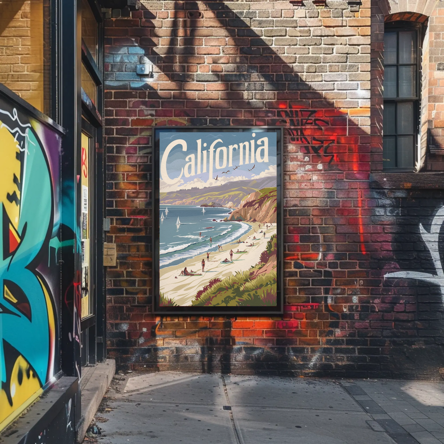 California Beach Vintage Poster