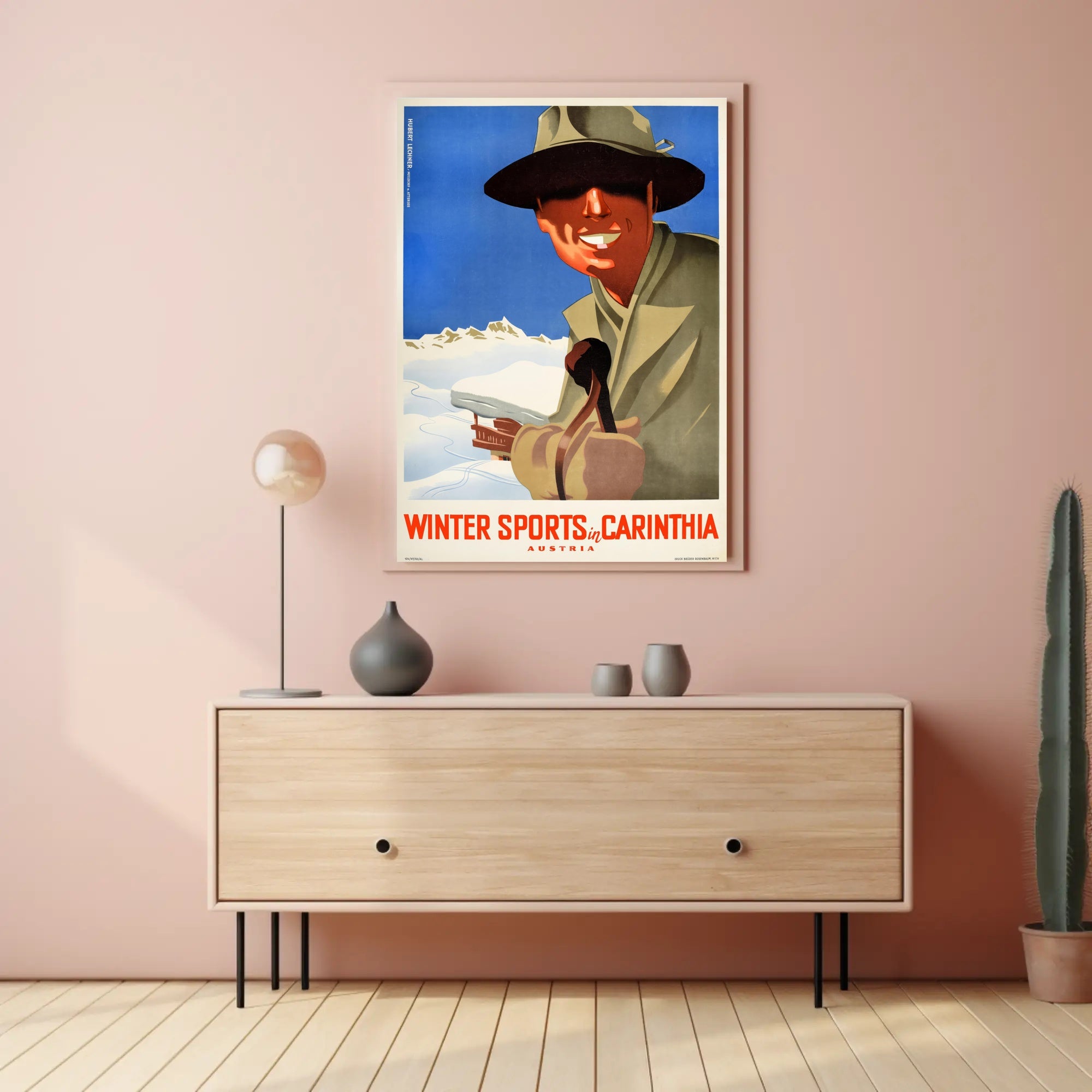 Vintage Carinthia Winter Sports Travel Poster PosterGoat