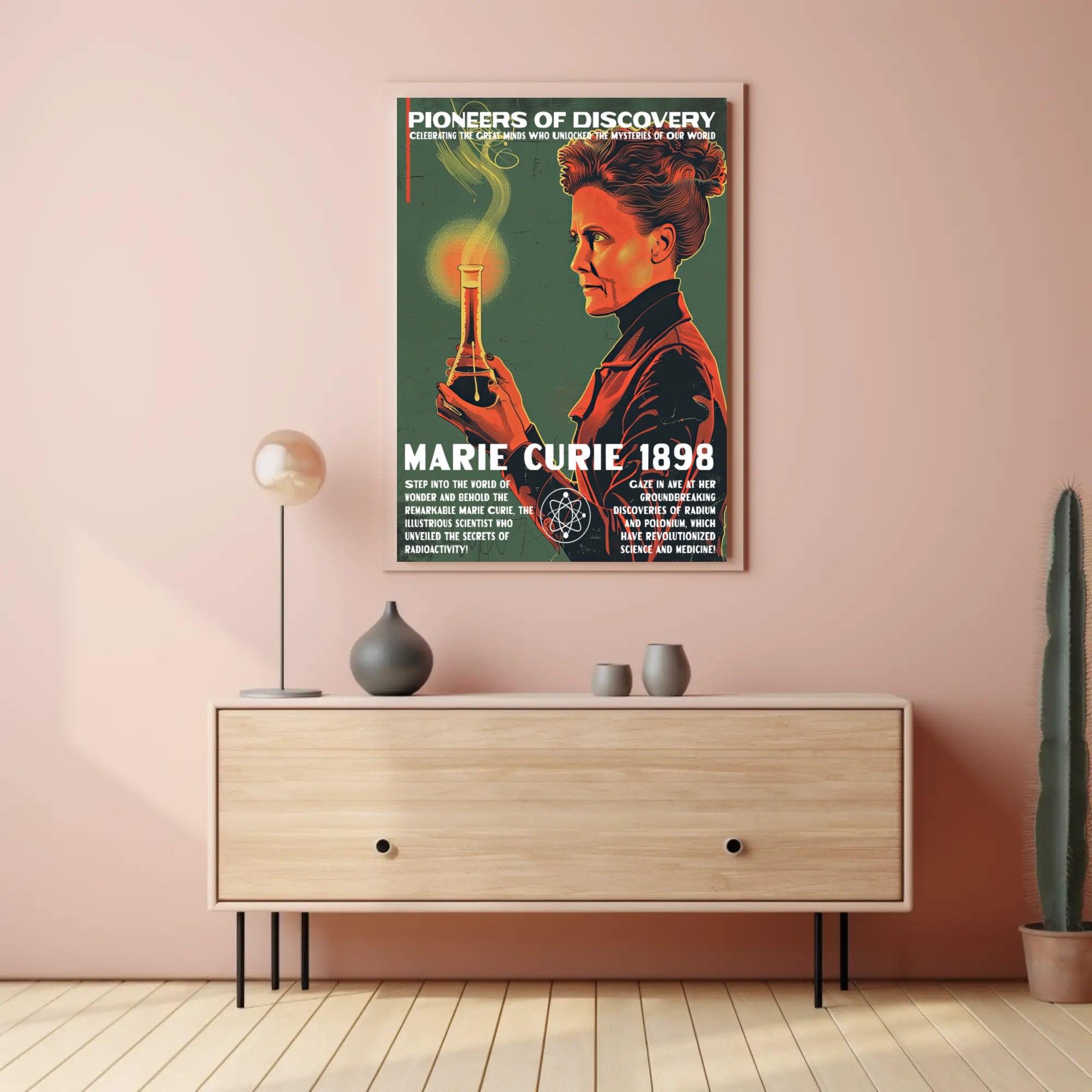 Marie Curie Scientific Achievements Inspirational Poster