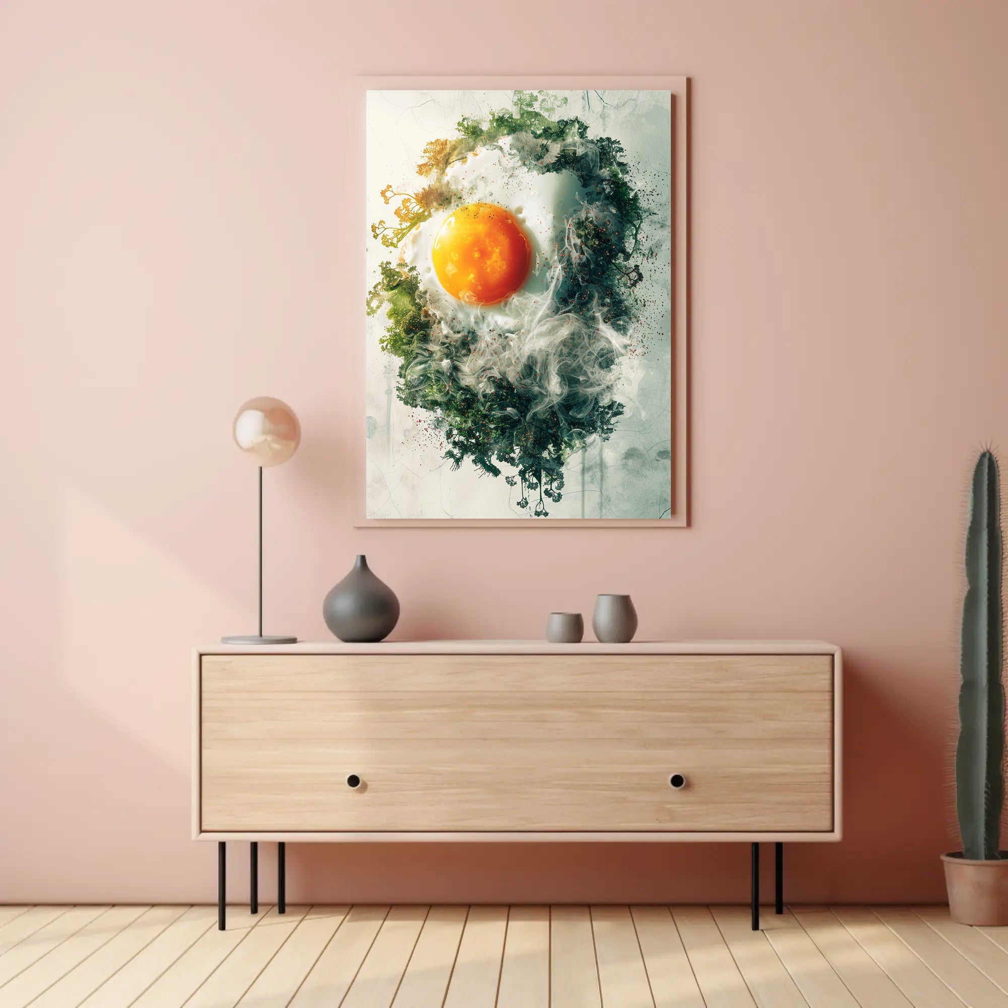 Sunny-Side-Up Egg Nature Fusion Art Poster PosterGoat