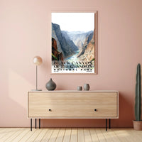 Black Canyon of the Gunnison Watercolor Wall Art Poster