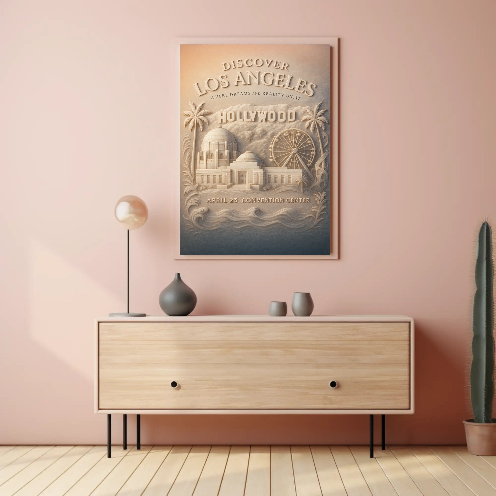 Los Angeles Cityscape Illustration Poster - Urban or Cityscape Poster