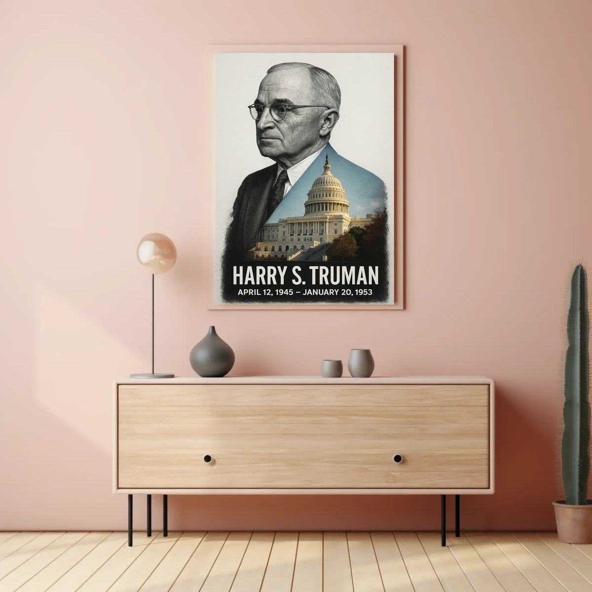 Harry S. Truman 33rd President of the United States Reflections Poster