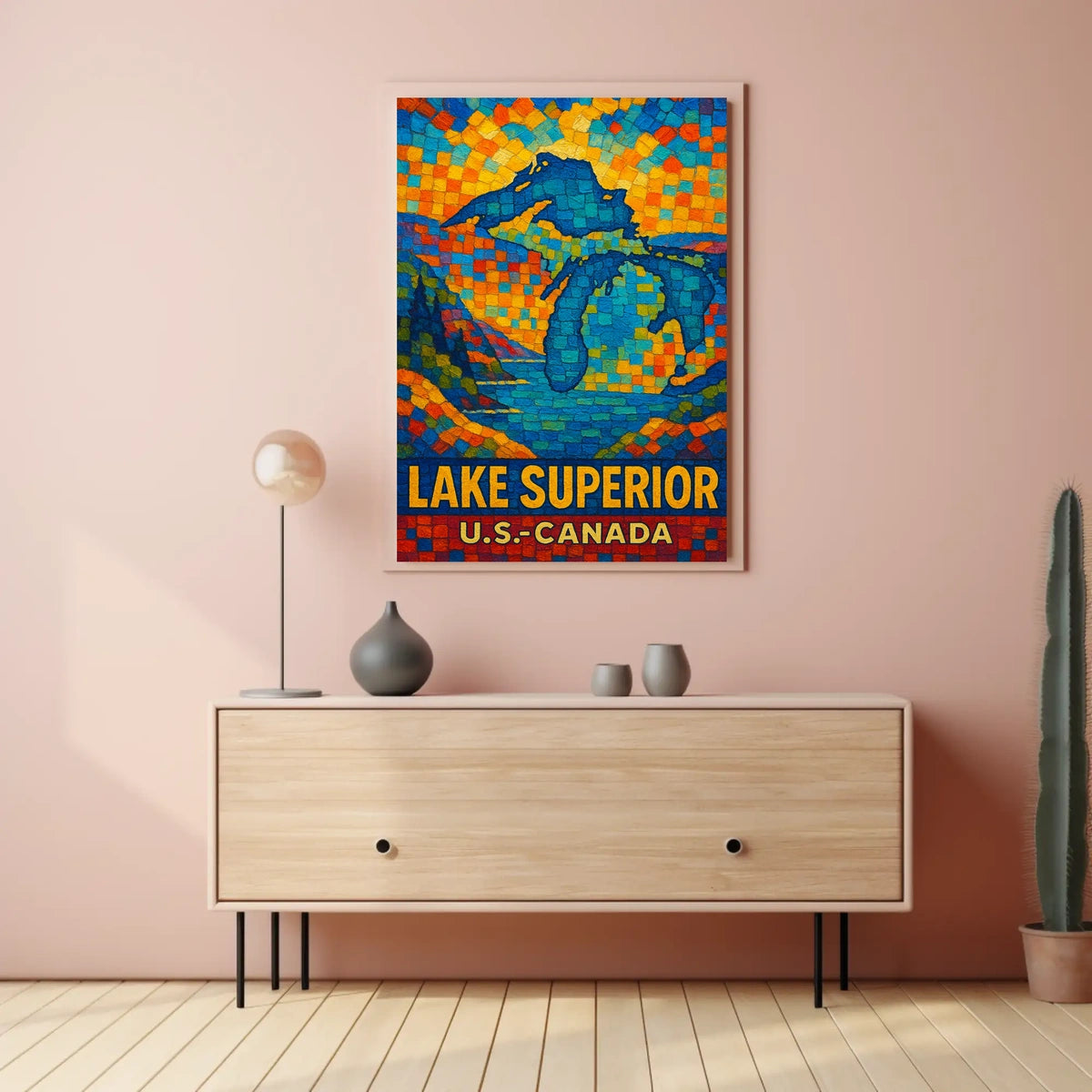 Lake Superior U.S.-Canada Poster