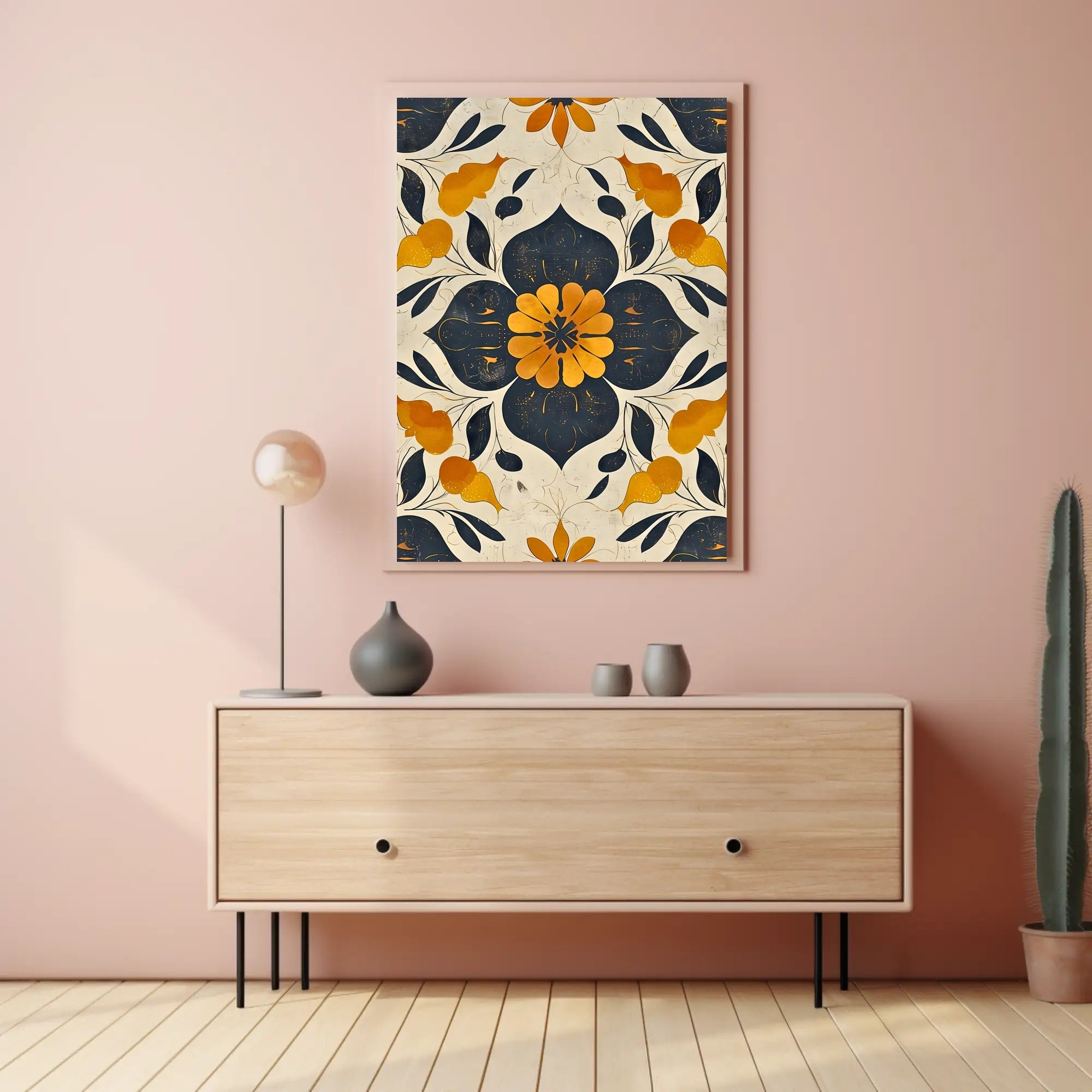 Elegant Abstract Floral Design: Artistic Poster