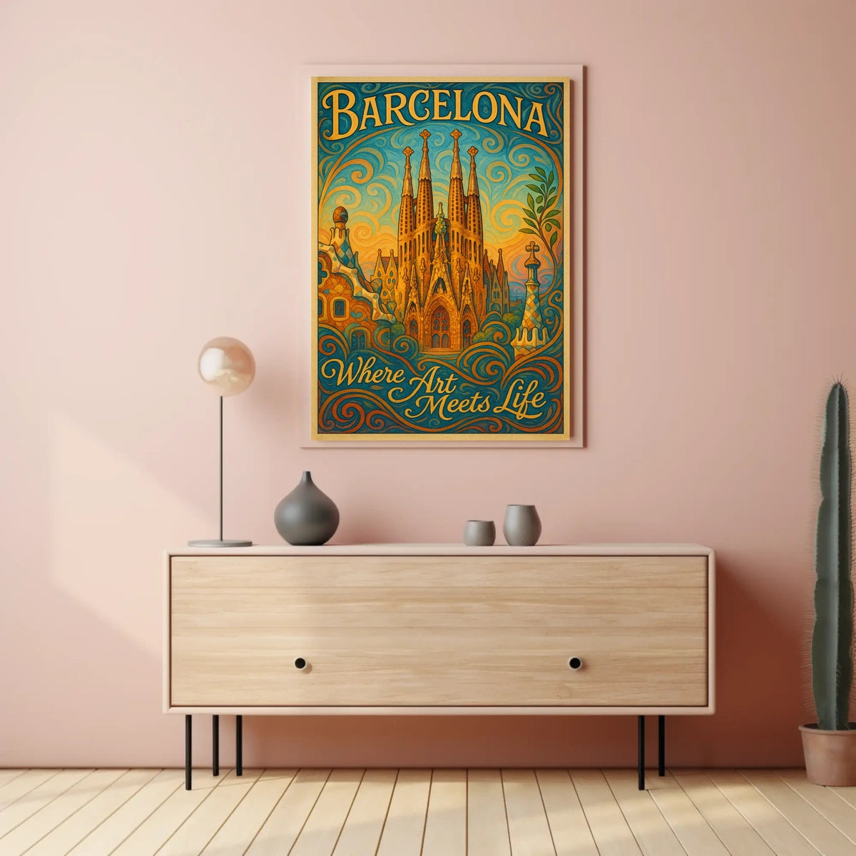 Barcelona Where Art Meets Life Poster