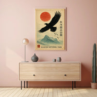 Glacier National Park Artistic National Park Poster