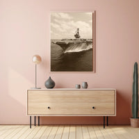 Majestic Aircraft Carrier at Sea Poster