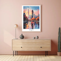 Beijing Skyline at Sunset: Urban or Cityscape Poster PosterGoat