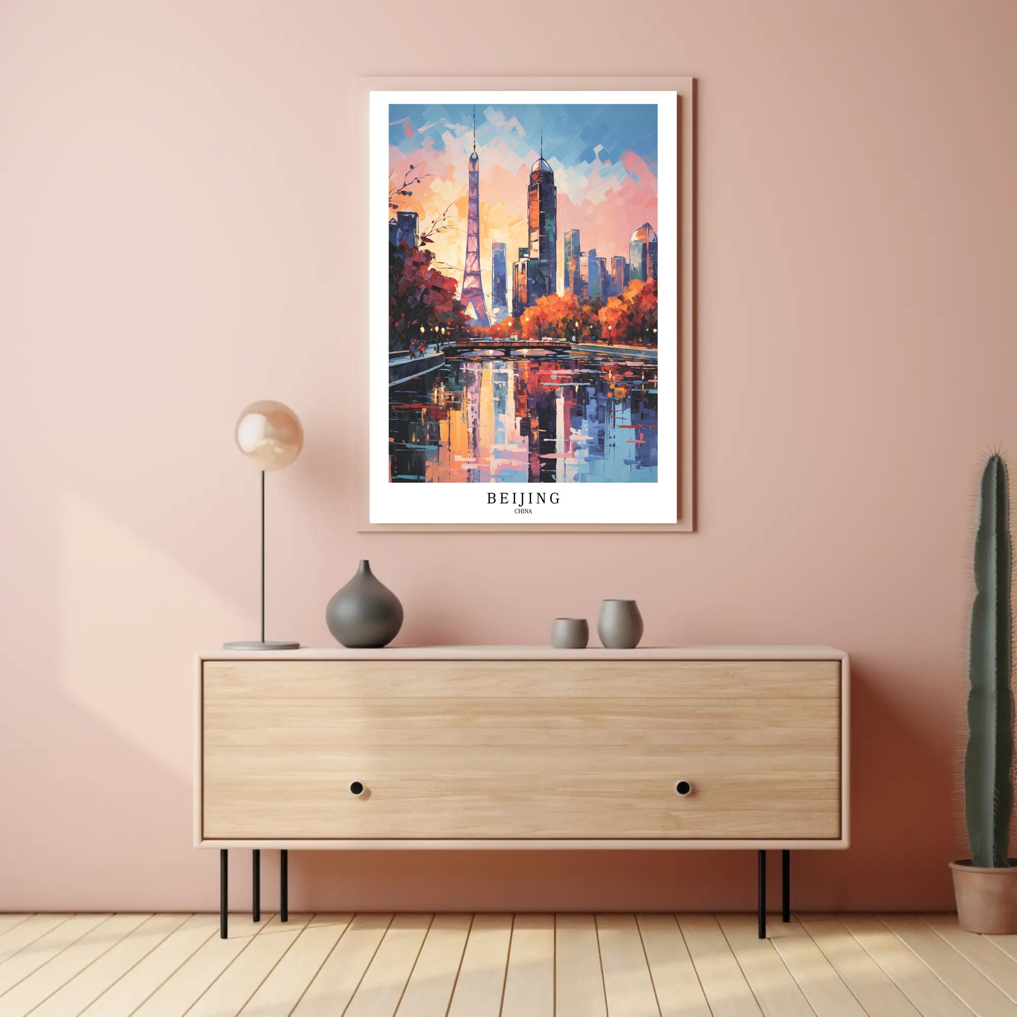 Beijing Skyline at Sunset: Urban or Cityscape Poster PosterGoat