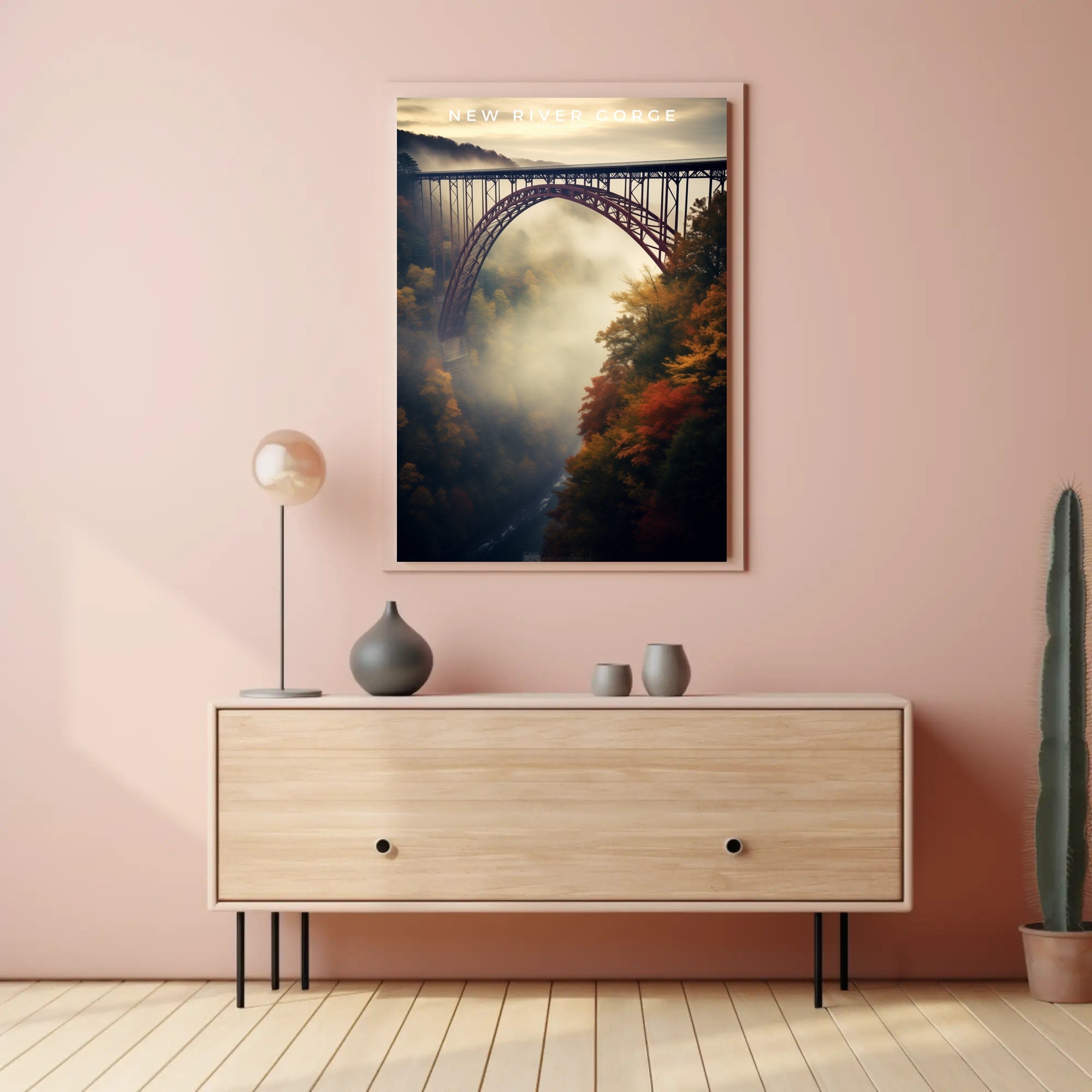 New River Gorge Bridge Autumn Poster Wall Art