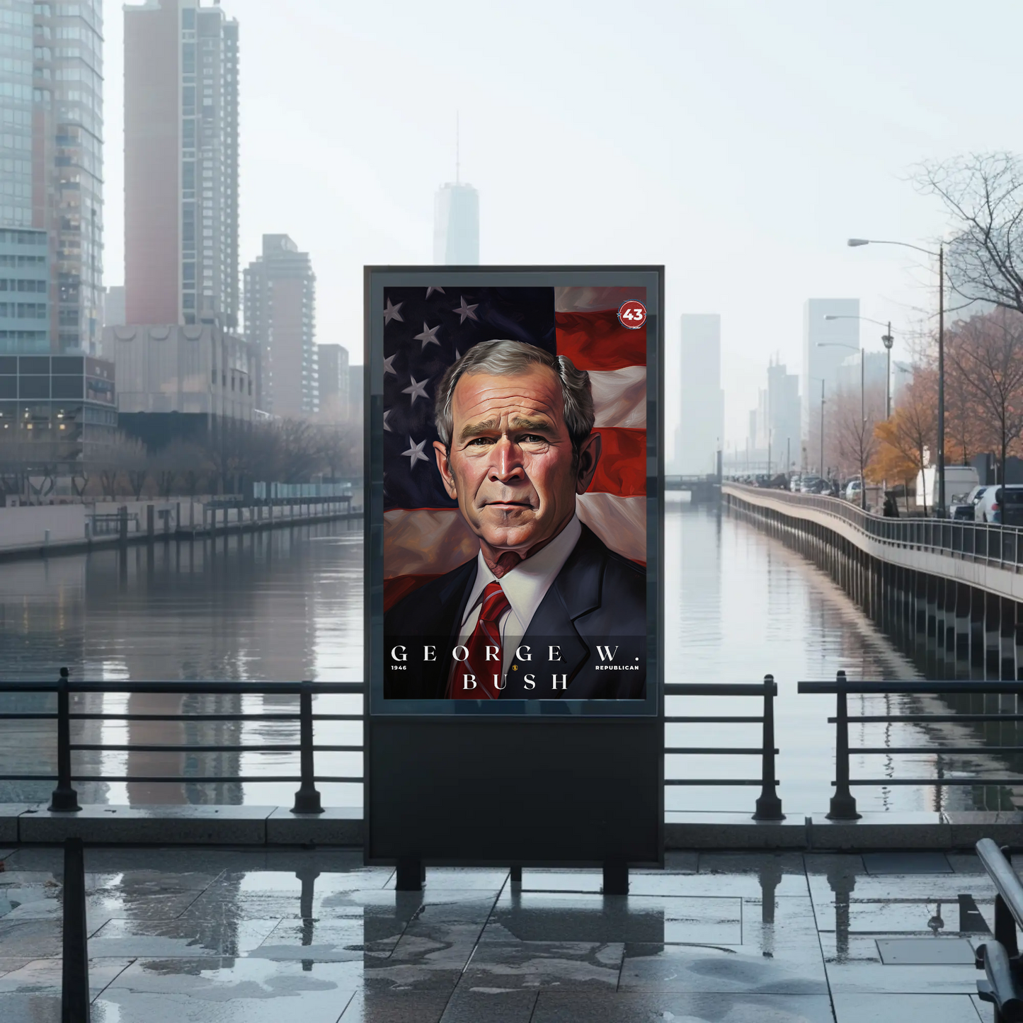 George W. Bush 43rd President Of The United States Portrait