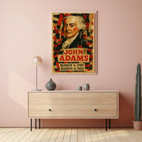 John Adams 2nd President of the United States Layered paper Collage Poster