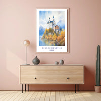 Neuschwanstein Castle Scenic Travel Poster PosterGoat