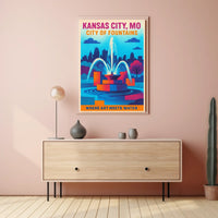 Kansas City City of Fountains Poster