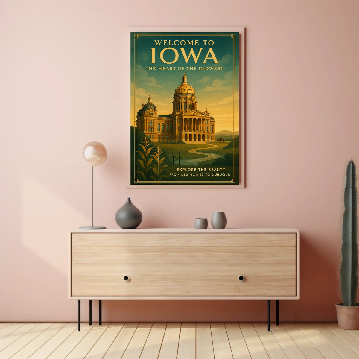 Welcome to Iowa The Heart of the Midwest Poster