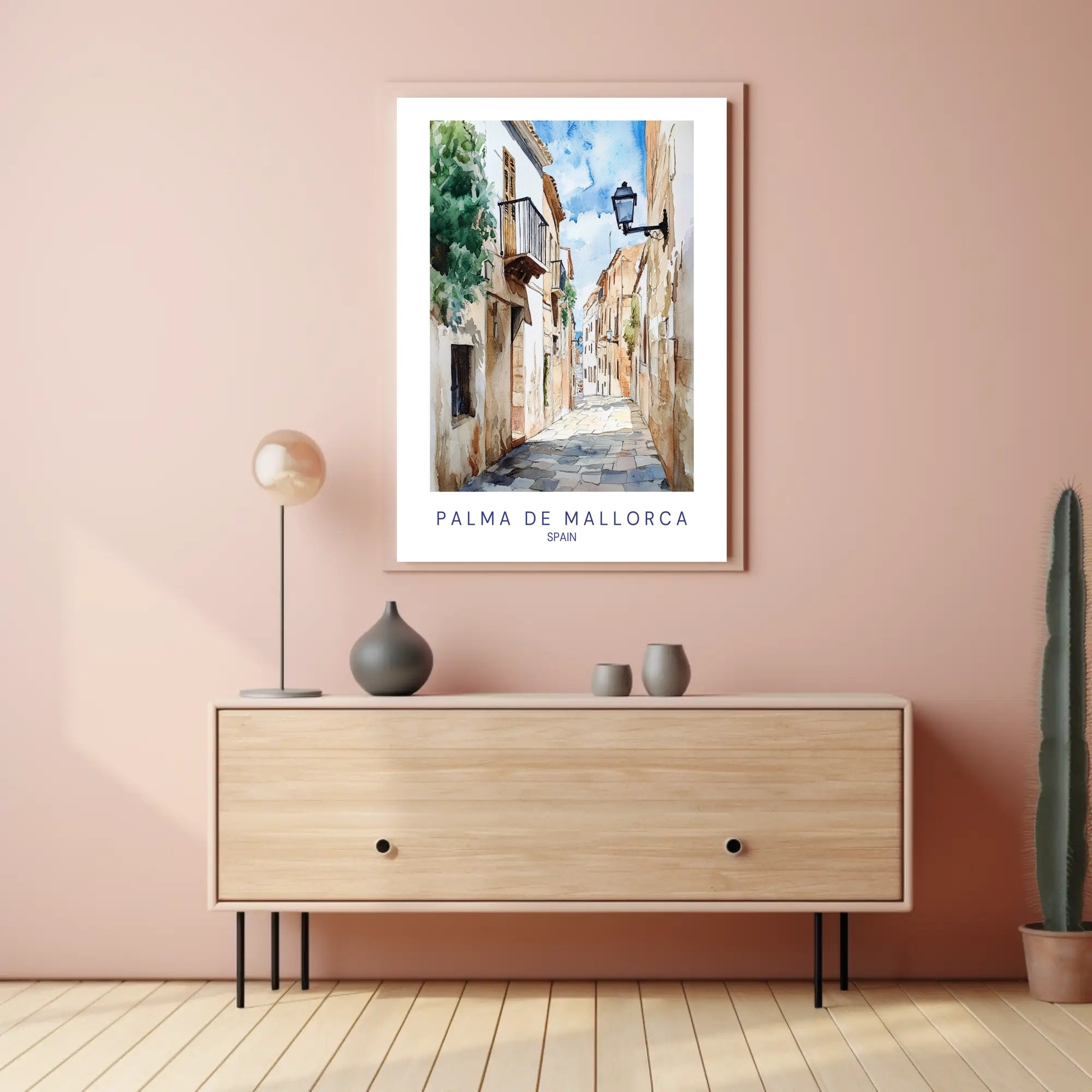 Charming Streets of Palma de Mallorca Poster PosterGoat