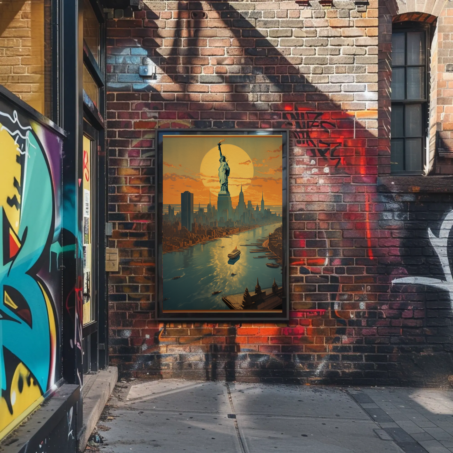 Statue of Liberty at Sunset Poster