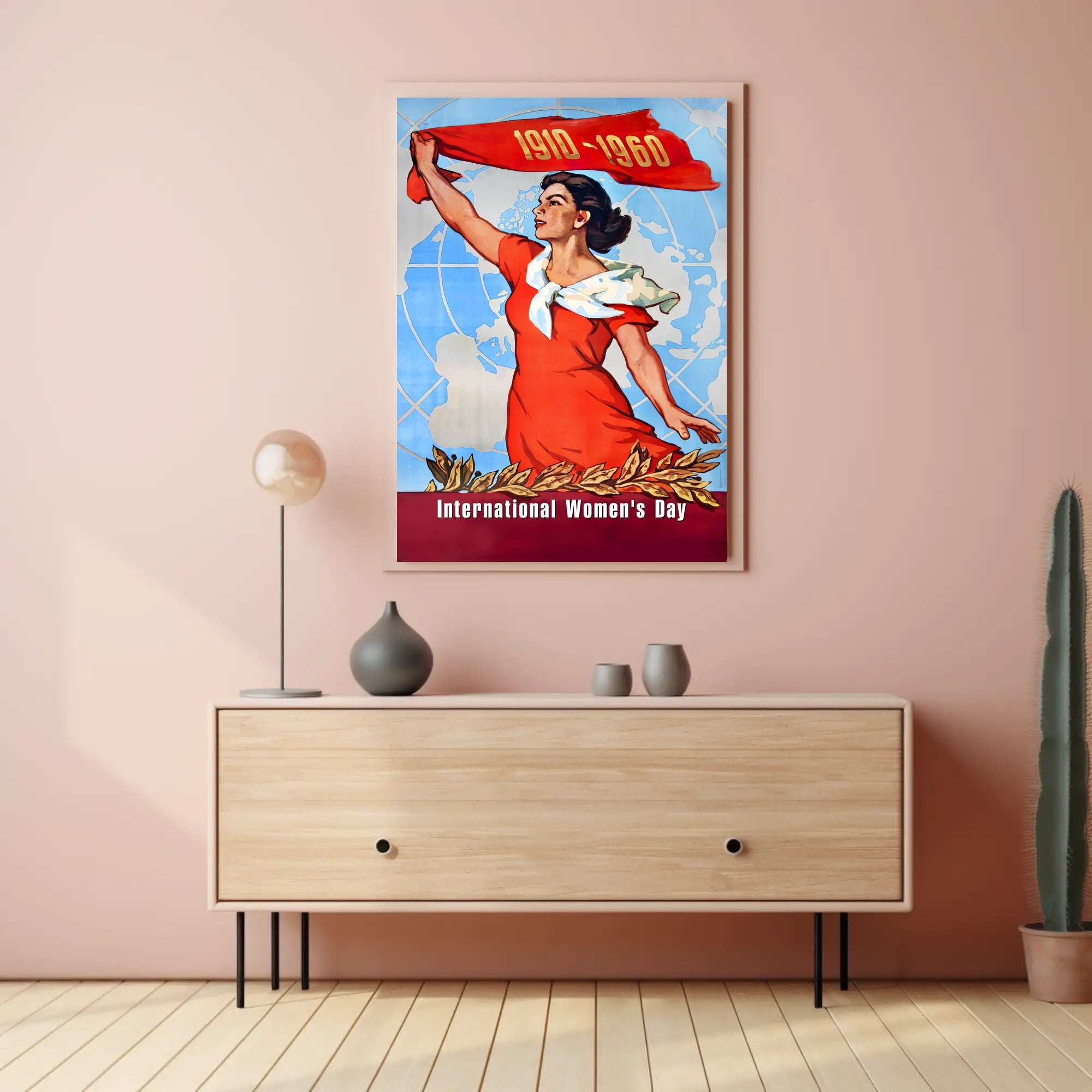 Empowering Vintage International Women's Day Propaganda Poster