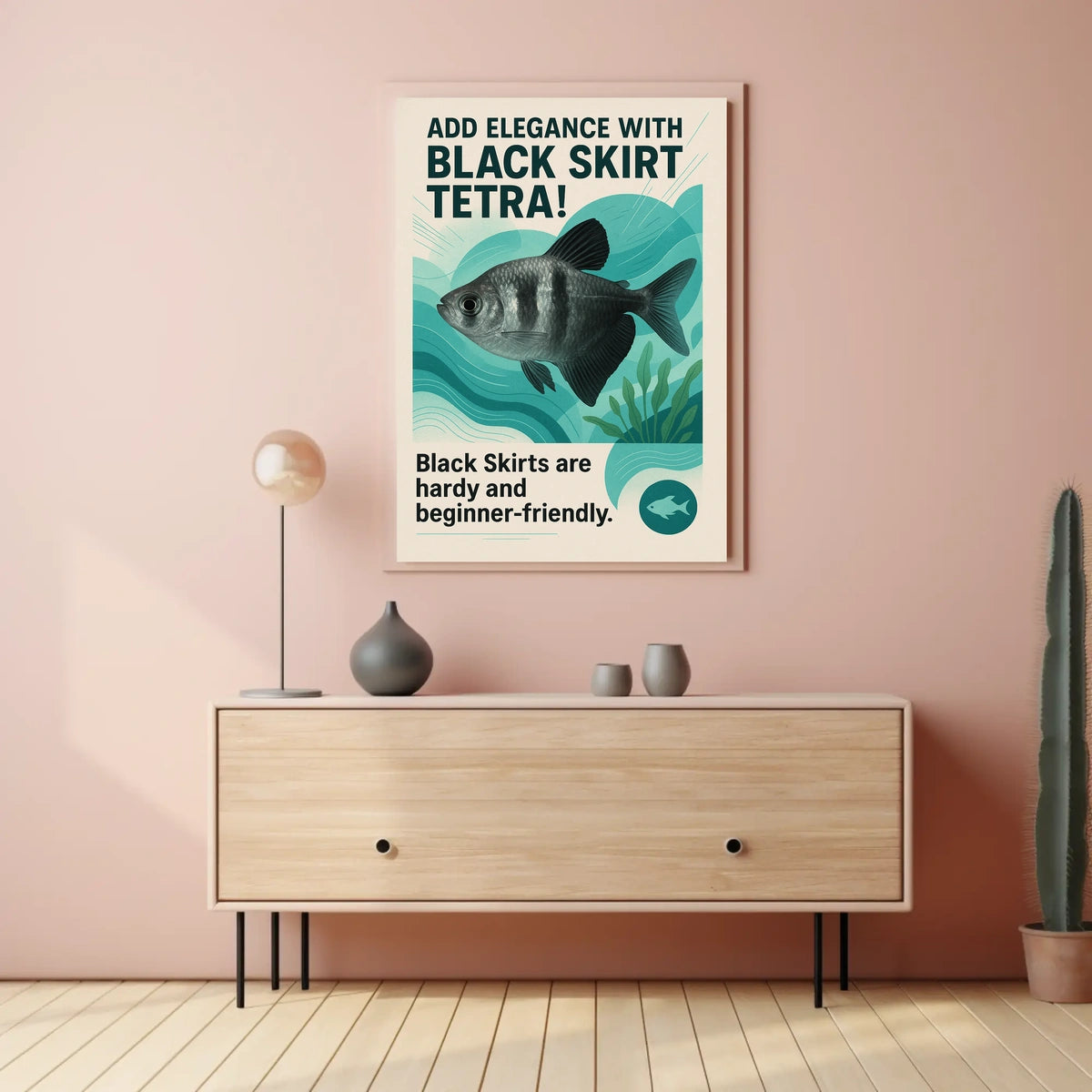 Add Elegance with Black Skirt Tetra Poster