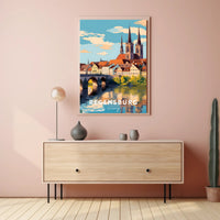 Regensburg Cityscape Travel Poster