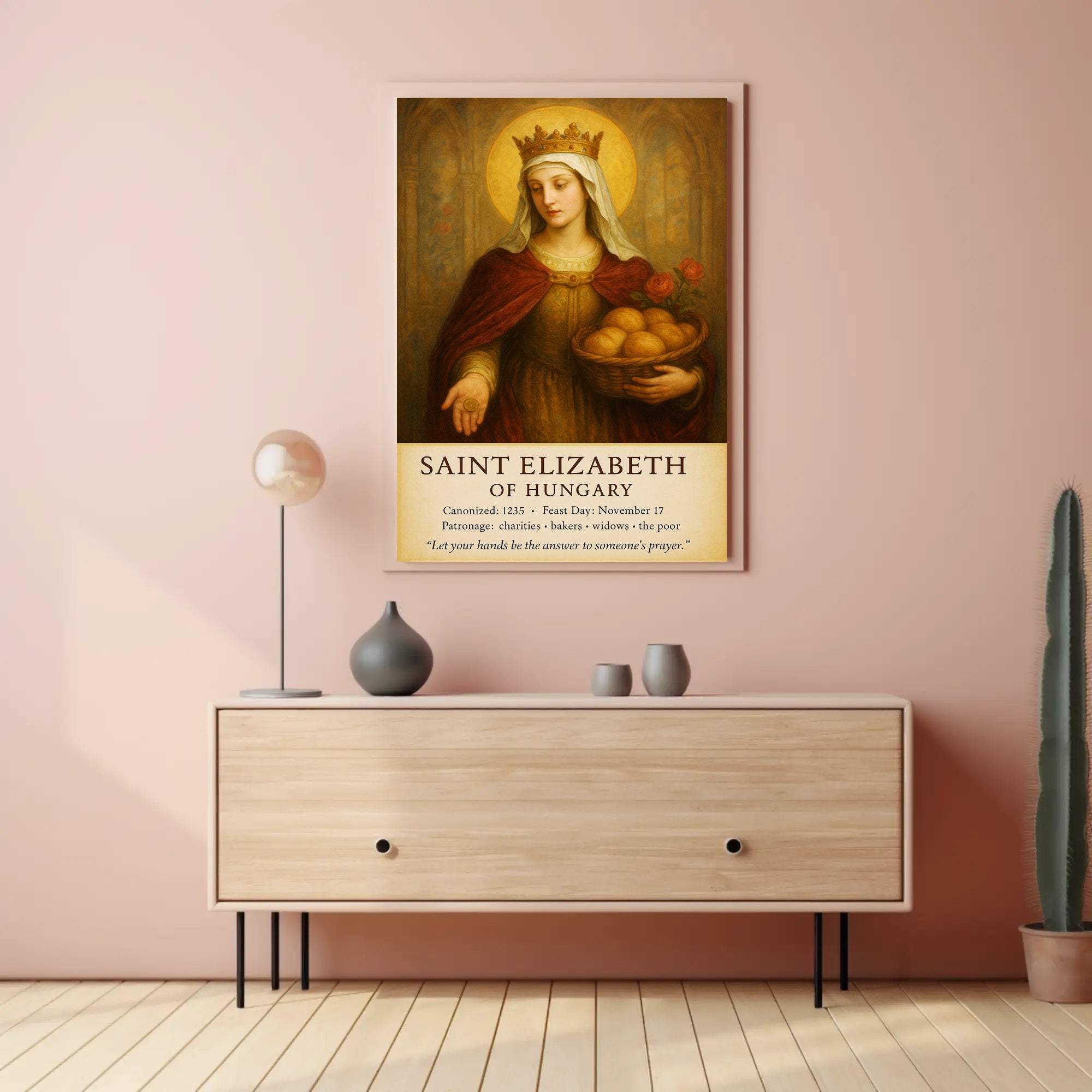 Saint Elizabeth of Hungary Poster PosterGoat