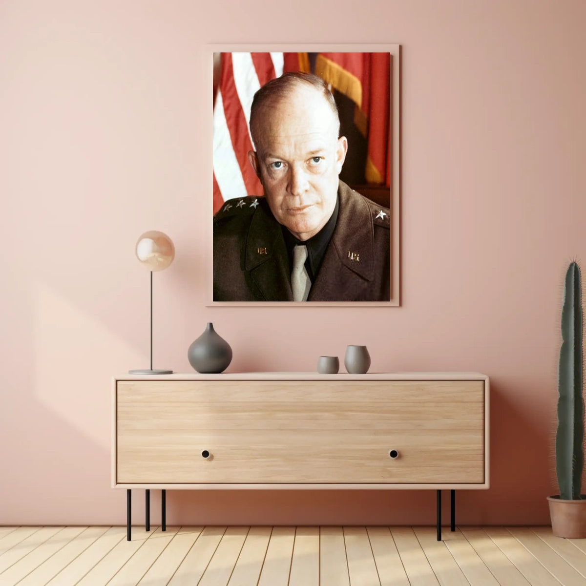 Wartime General Eisenhower Portrait Poster
