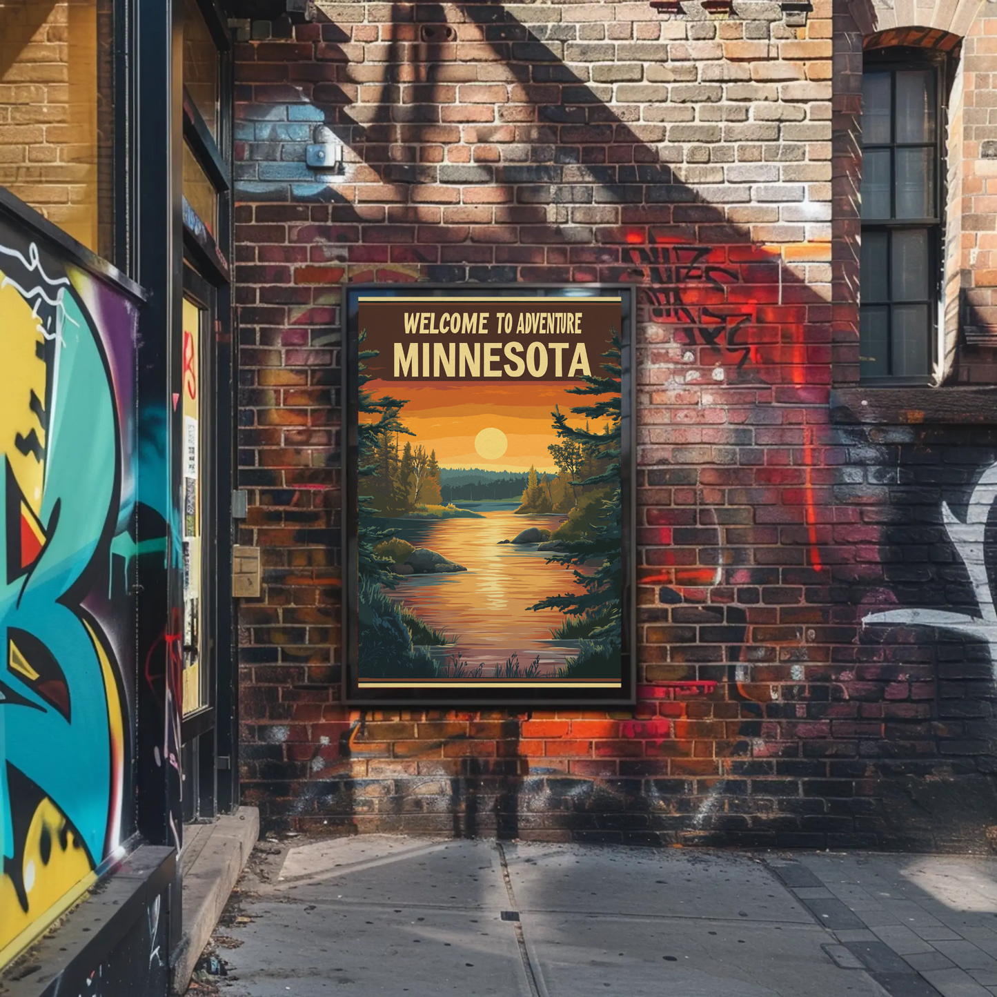 Welcome to Adventure - Minnesota Vintage Travel Poster
