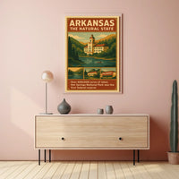 Arkansas The Natural State Travel Poster