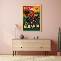 Travel Albania Vintage Poster Cultural Journey Awaits PosterGoat