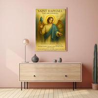 Saint Raphael Archangel Poster: Spiritual Guidance and Support Fantasy