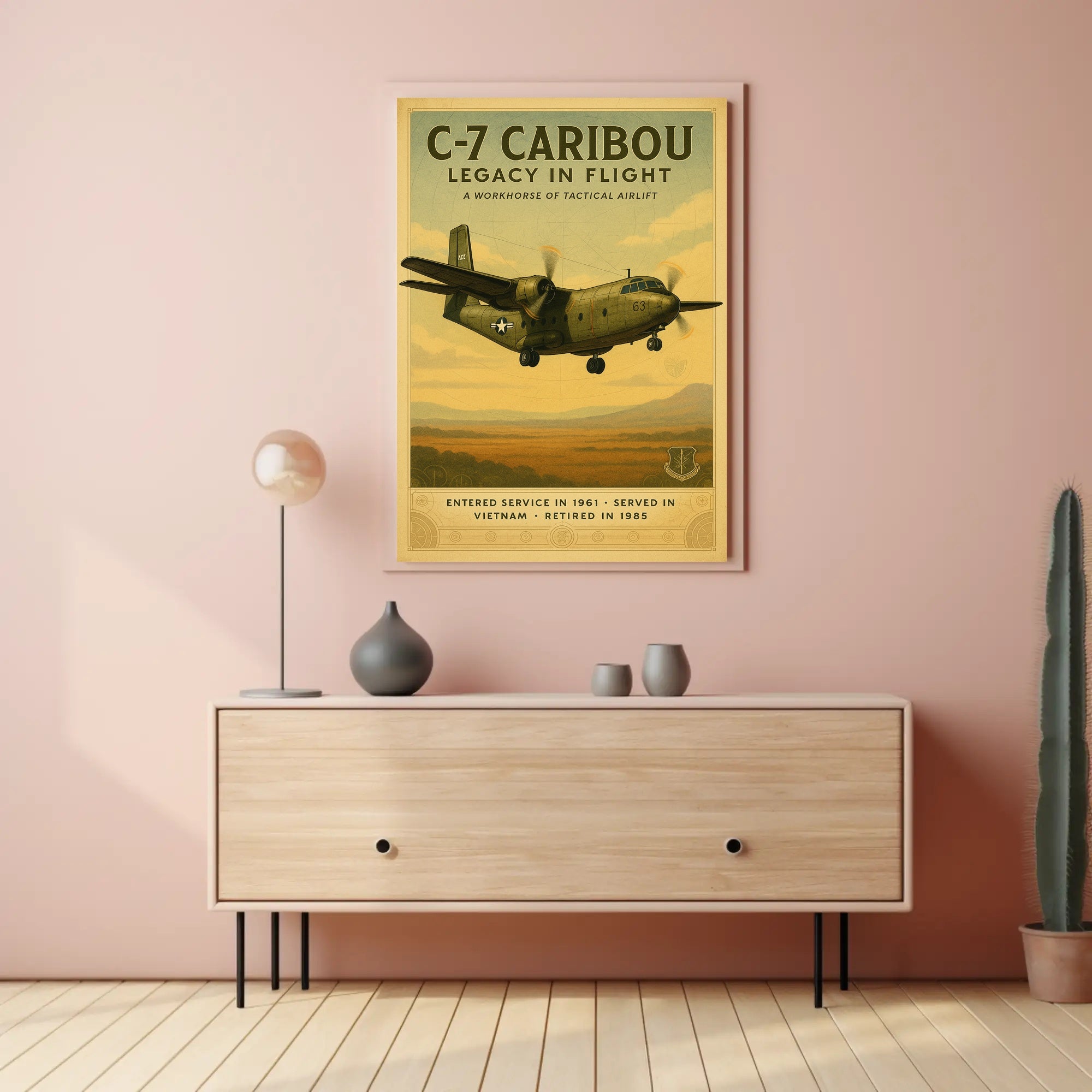 C-7 Caribou Legacy In Flight Poster Art PosterGoat