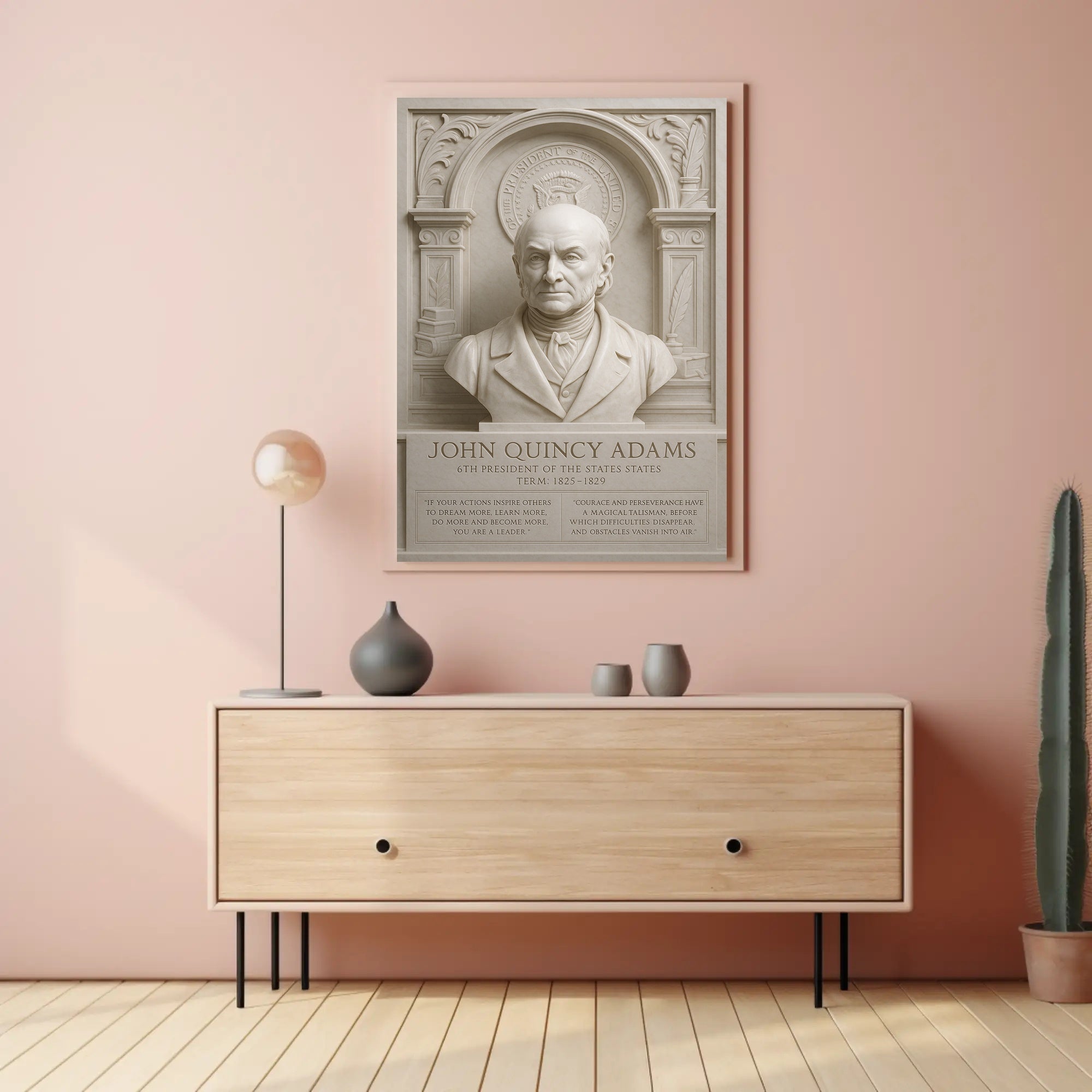 John Quincy Adams Presidential Historical Poster