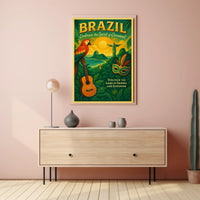 Brazilian Vibes Vintage Travel Poster
