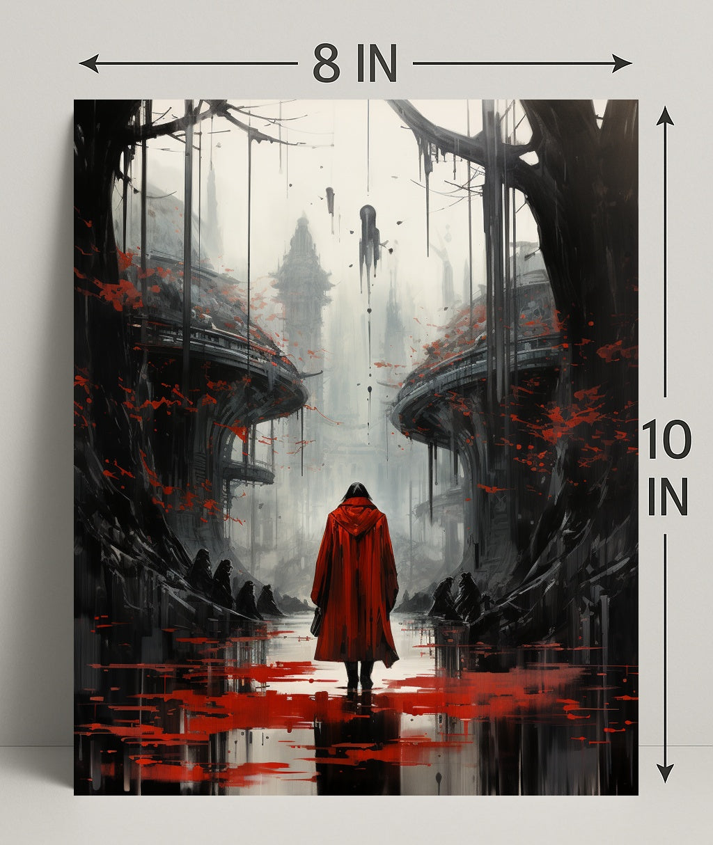 The Red Cloak In A Dystopian Realm Poster
