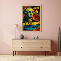 George Washington 1st President of the United States Graffiti Pop Art Poster