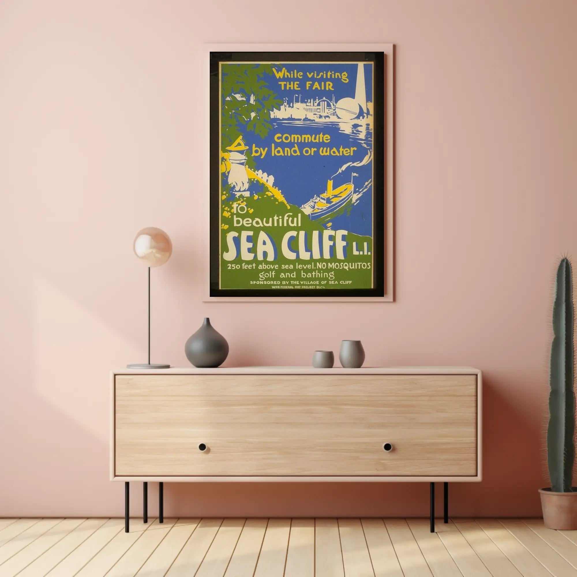 Visit Sea Cliff Poster PosterGoat